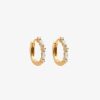 Boucles D'Oreilles Femme L'Atelier d'Amaya | Boucles D'Oreilles Cr Oles Zircons Fins Sertis Plaqu Or