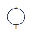 Bracelets Femme L'Atelier d'Amaya | Bracelet Cordon Et M Daille Cadenas Goutte Plaqu Or