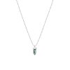 Colliers Femme L'Atelier d'Amaya | Collier Cha Ne Carr E Facett E Et Petit Prisme Agate Verte Argent 925