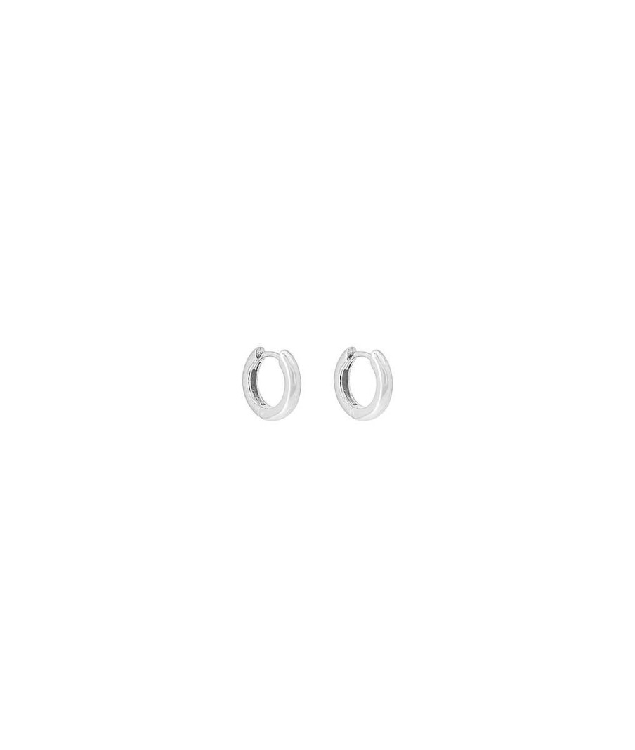 Boucles D'Oreilles Femme L'Atelier d'Amaya | Boucles D'Oreilles Mini Cr Oles Lisses Argent 925