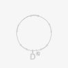 Bracelets Femme L'Atelier d'Amaya | Bracelet Perles 2Mm Tubes Et Pendentif Initiale Argent 925