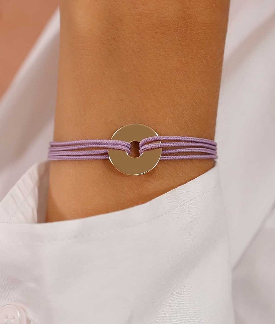 Bracelets Femme L'Atelier d'Amaya | Bracelet Cordon Petite Cible Plaqu Or