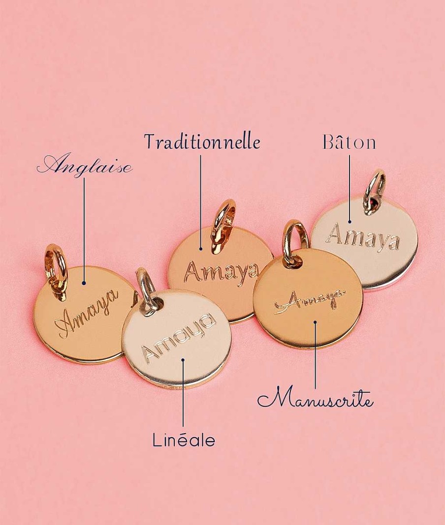 Pendentifs L'Atelier d'Amaya | Grande M Daille Martel E 2 Cm Plaqu Or