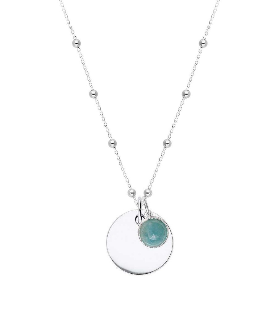 Colliers Femme L'Atelier d'Amaya | Collier Cha Ne Perl E Grande M Daille Et Amazonite Argent 925