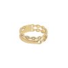 Bagues Femme L'Atelier d'Amaya | Bague Demi Jonc Double Rang Plaqu Or