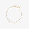 Bracelets Femme L'Atelier d'Amaya | Bracelet Cha Ne 3 Zircons Suspendus Plaqu Or