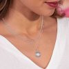 Colliers Femme L'Atelier d'Amaya | Collier Cha Ne Et Pastille Stri E Pierre De Lune Argent 925