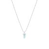 Colliers Femme L'Atelier d'Amaya | Collier Cha Ne Carr E Facett E Et Petit Prisme Amazonite Argent 925