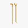 Boucles D'Oreilles Femme L'Atelier d'Amaya | Boucles D'Oreilles Puces Trois Cha Nes Suspendues Plaqu Or