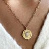 Colliers Femme L'Atelier d'Amaya | Collier Grands Maillons M Daille Stri E Pierre De Lune Plaqu Or