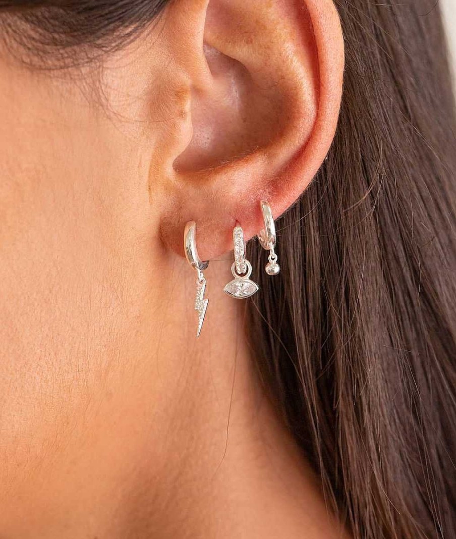 Boucles D'Oreilles Femme L'Atelier d'Amaya | Boucles D'Oreilles Cr Oles Et Clairs Argent 925