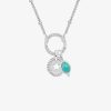 Colliers Femme L'Atelier d'Amaya | Collier Cha Ne Plate Perl E Mousqueton Rond Pendentif Toile Et Amazonite Argent 925