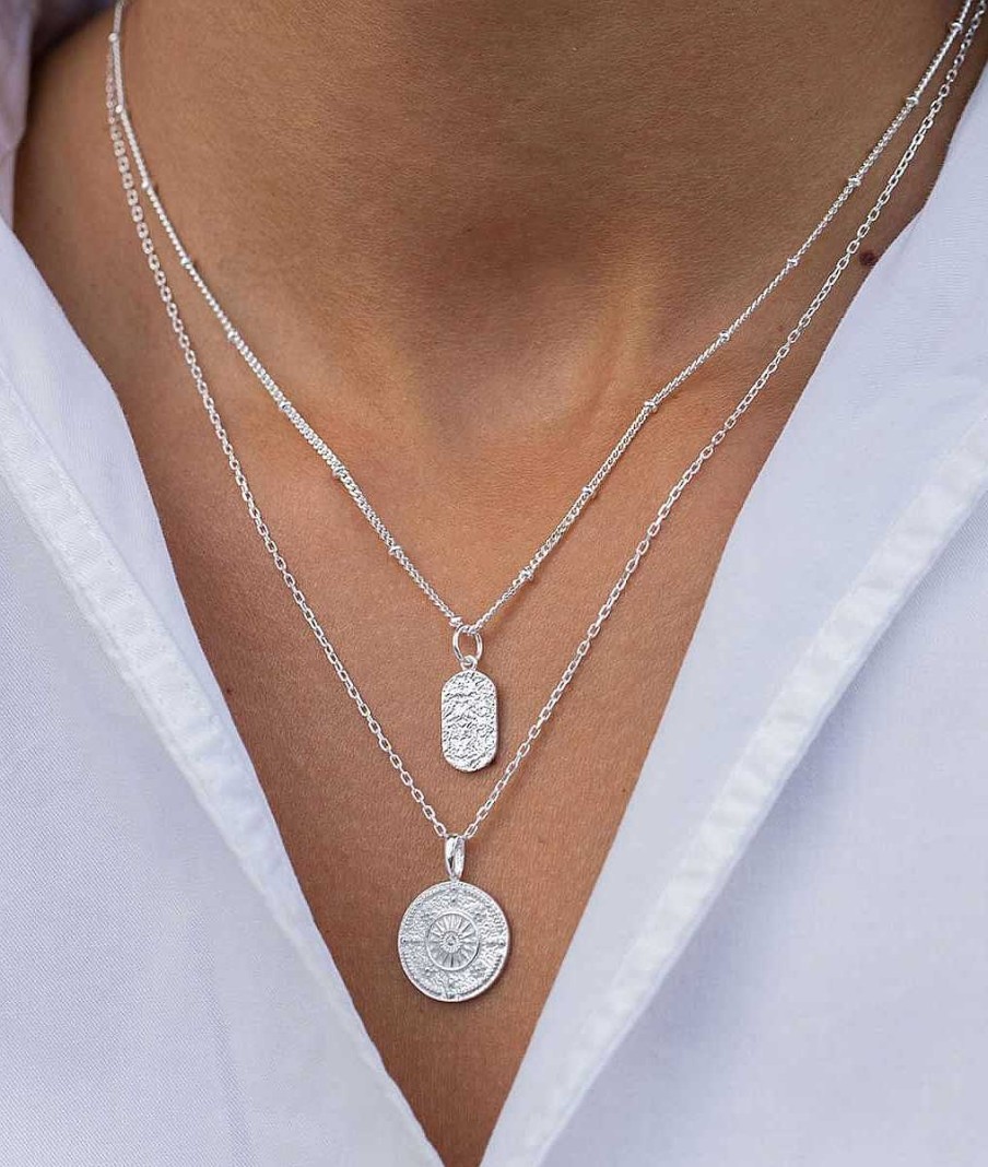 Colliers Femme L'Atelier d'Amaya | Collier Cha Ne M Daille Soleil Et Zircon Argent 925