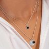 Colliers Femme L'Atelier d'Amaya | Collier Cha Ne Perl E M Daille Martel E Et Agate Noire Sertie Argent 925