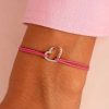 Bracelets Femme L'Atelier d'Amaya | Bracelet Cordon Et Mousqueton Coeur Argent 925