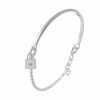 Bracelets Femme L'Atelier d'Amaya | Demi Jonc Cha Nette M Daille Cadenas Argent 925