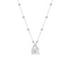 Colliers Femme L'Atelier d'Amaya | Collier Cha Ne Perl E Cadenas Et Cl Scintillante Argent 925