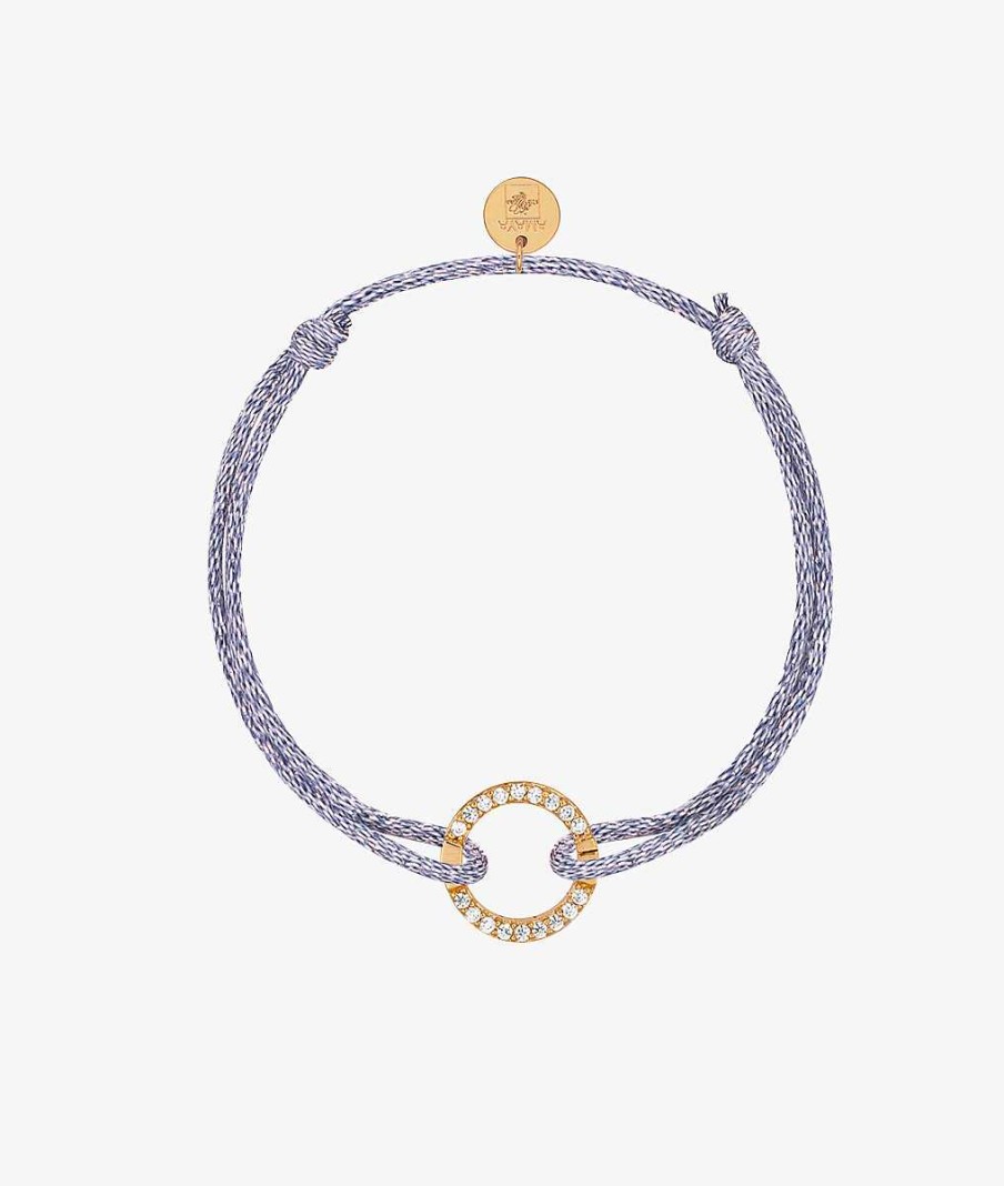 Bracelets Femme L'Atelier d'Amaya | Bracelet Cordon Scintillant Et Mousqueton Rond Plaqu Or