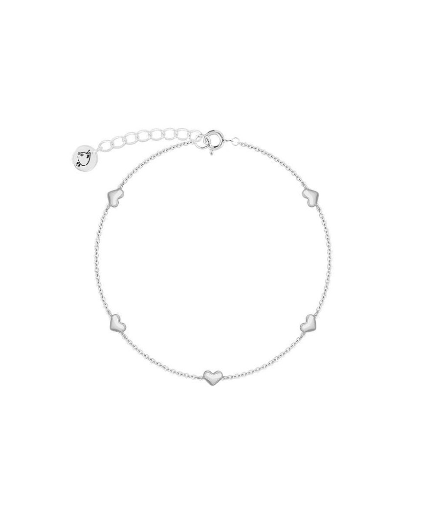 Bracelets Femme L'Atelier d'Amaya | Bracelet Cha Nette Mini Coeurs Bomb S Argent 925