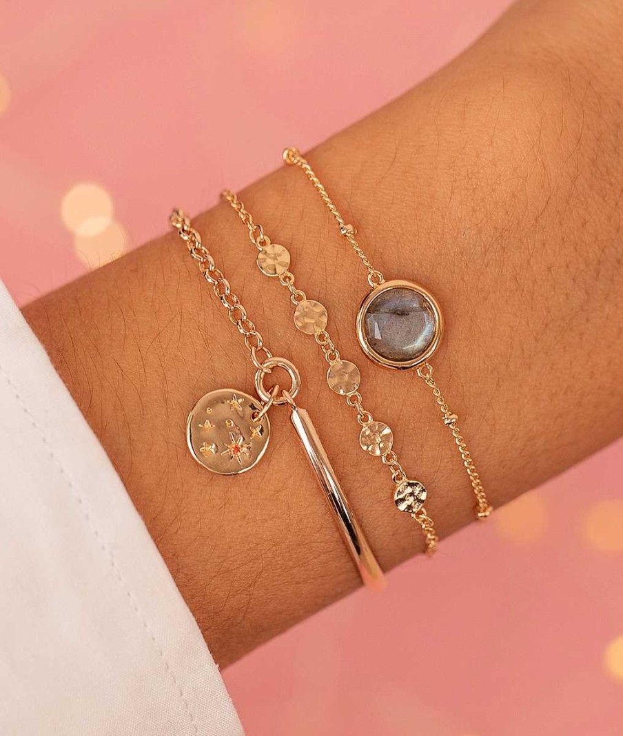 Bracelets Femme L'Atelier d'Amaya | Trio Constellation Et Cha Nes Plaqu Or