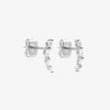 Boucles D'Oreilles Femme L'Atelier d'Amaya | Boucles D'Oreilles Puces Barrette De Zircons Argent 925