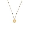 Colliers Femme L'Atelier d'Amaya | Collier Mini Perles Noires Et M Daille Toile Tress E Plaqu Or