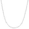 Colliers Femme L'Atelier d'Amaya | Collier Cha Ne Et Perles Mail Blanc Argent 925