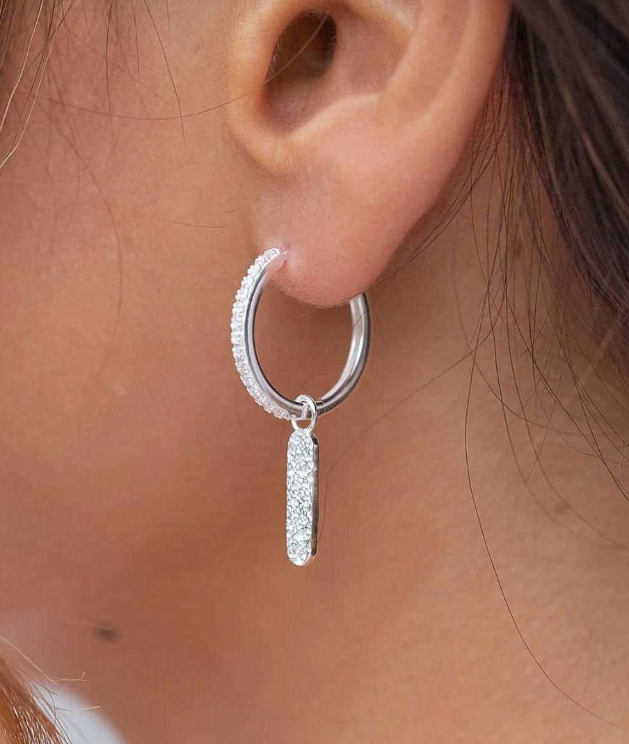 Bijoux Femme L'Atelier d'Amaya | Pampille Textur E Pour Boucle D'Oreille Argent 925