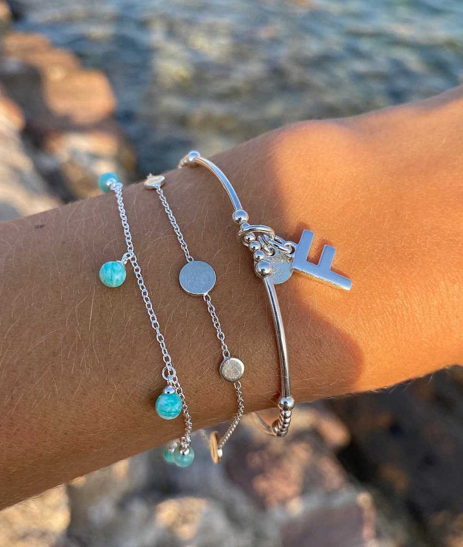 Bracelets Femme L'Atelier d'Amaya | Bracelet Cha Ne Et Perles Amazonite Argent 925