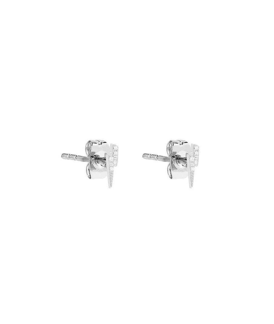 Boucles D'Oreilles Femme L'Atelier d'Amaya | Boucles D'Oreilles Puces Clair Zircons Argent 925