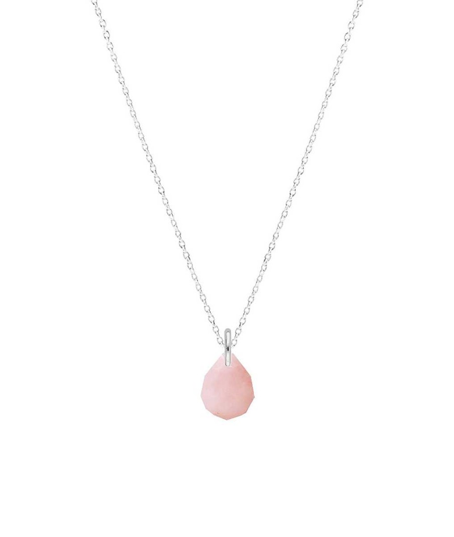 Colliers Femme L'Atelier d'Amaya | Collier Cha Ne Et Quartz Rose Suspendu Argent 925