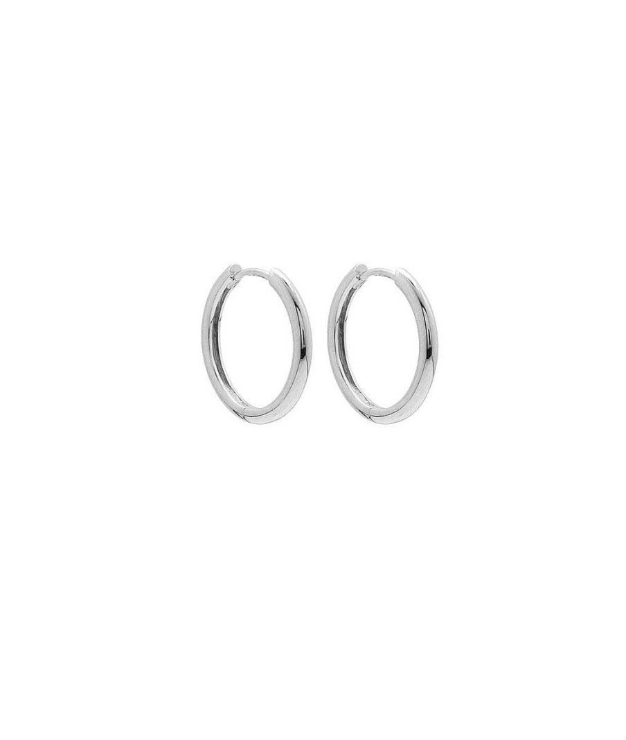 Boucles D'Oreilles Femme L'Atelier d'Amaya | Boucles D'Oreilles Grandes Cr Oles Lisses Argent 925