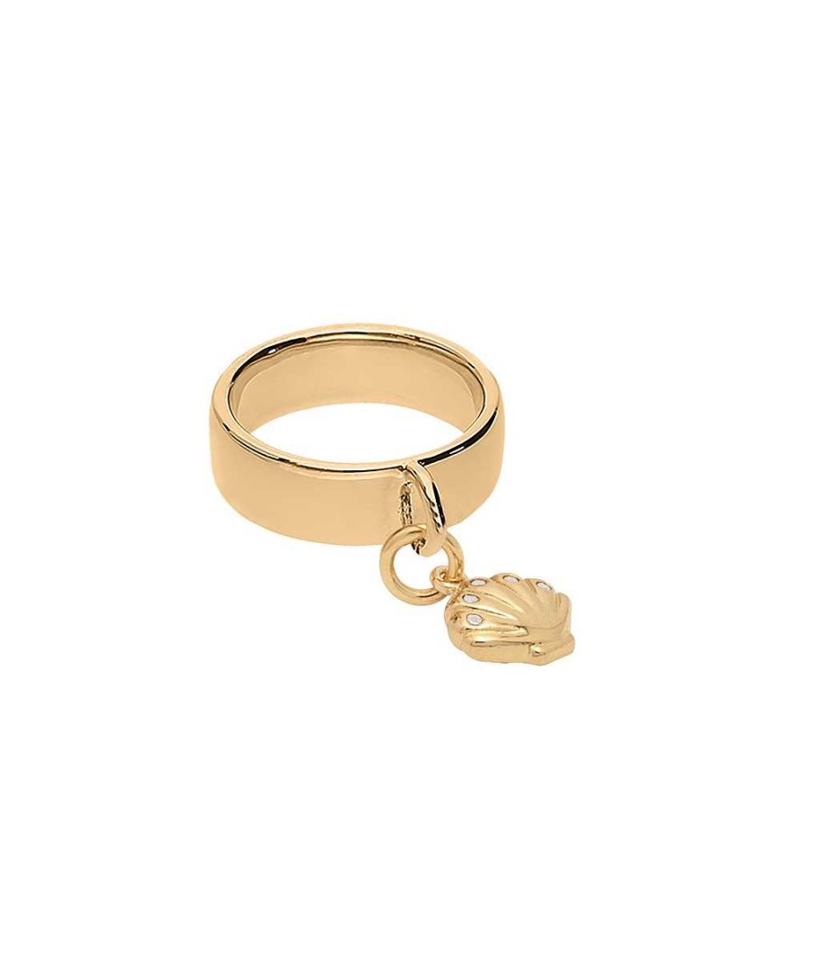 Bagues Femme L'Atelier d'Amaya | Bague Coquillage Suspendu Plaqu Or