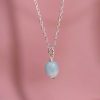 Colliers Femme L'Atelier d'Amaya | Collier Cha Ne Et Pendentif Amazonite Ovale Argent 925