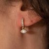 Bijoux Femme L'Atelier d'Amaya | Pampille Oeil Zircon Blanc Pour Boucle D'Oreille Plaqu Or