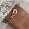 Bracelets Femme L'Atelier d'Amaya | Bracelet Cordon Petits Anneaux Entrelac S Plaqu Or Rose