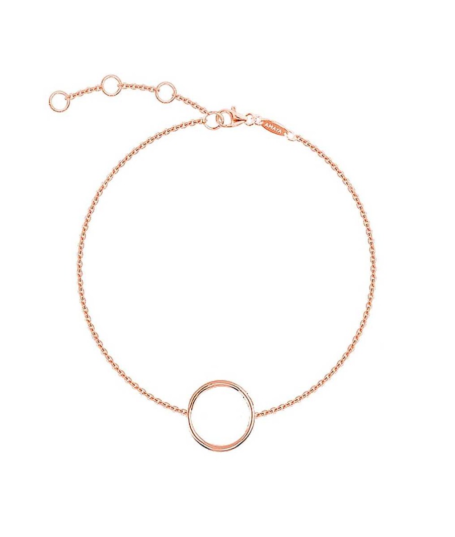 Bracelets Femme L'Atelier d'Amaya | Bracelet Cha Ne Petit Anneau Plaqu Or Rose