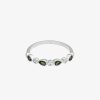 Bagues Femme L'Atelier d'Amaya | Bague Fine Gouttes Zircons Verts Argent 925