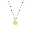 Colliers Femme L'Atelier d'Amaya | Collier Mini Perles Vertes Et M Daille Solis Plaqu Or