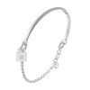 Bracelets Femme L'Atelier d'Amaya | Demi Jonc Cha Nette M Daille Cadenas Goutte Argent 925