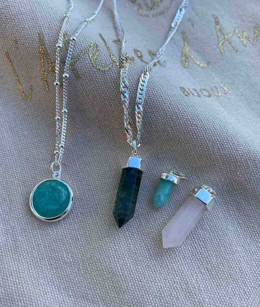 Pendentifs L'Atelier d'Amaya | Petit Prisme Amazonite Argent 925