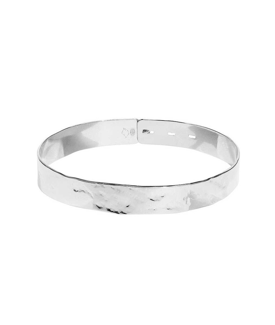 Bracelets Femme L'Atelier d'Amaya | Jonc Cadenas Sable Pais Argent 925