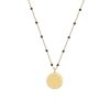 Colliers Femme L'Atelier d'Amaya | Collier Mini Perles Noires Et M Daille Solis Plaqu Or