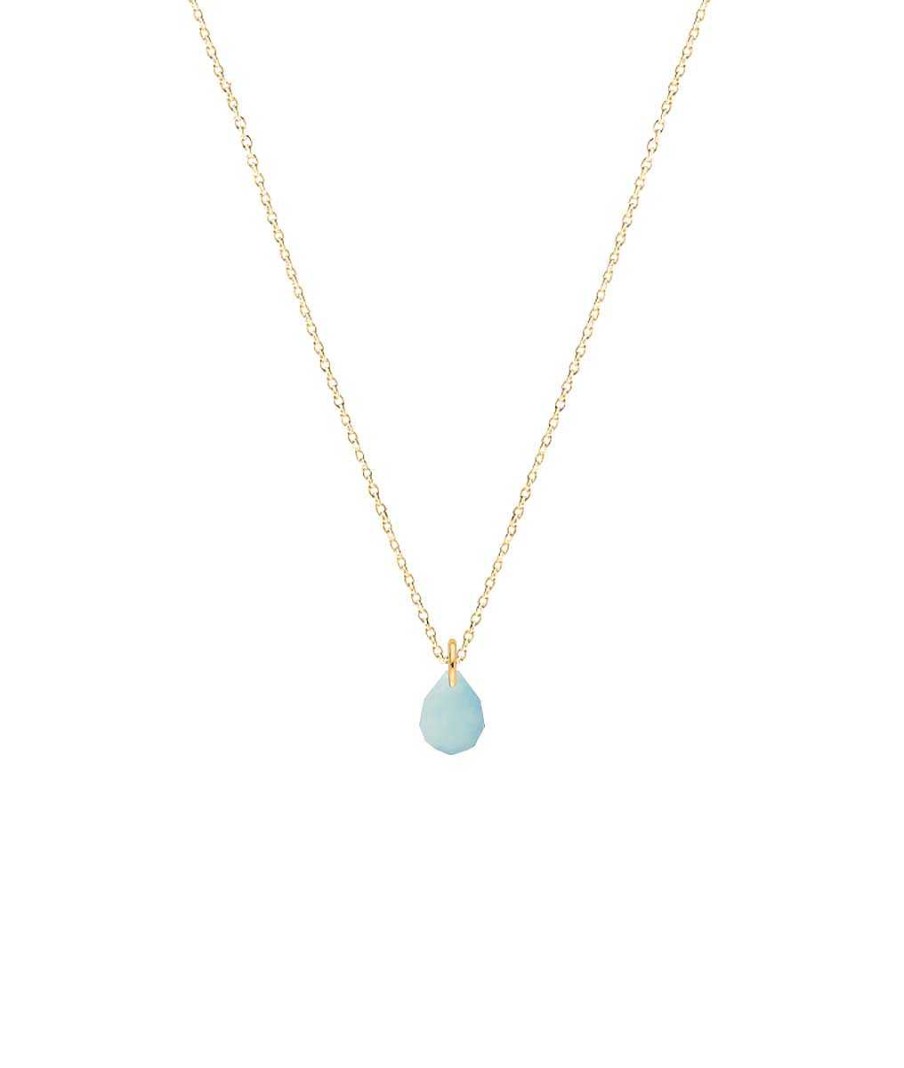 Colliers Femme L'Atelier d'Amaya | Collier Cha Ne Et Amazonite Suspendue Plaqu Or