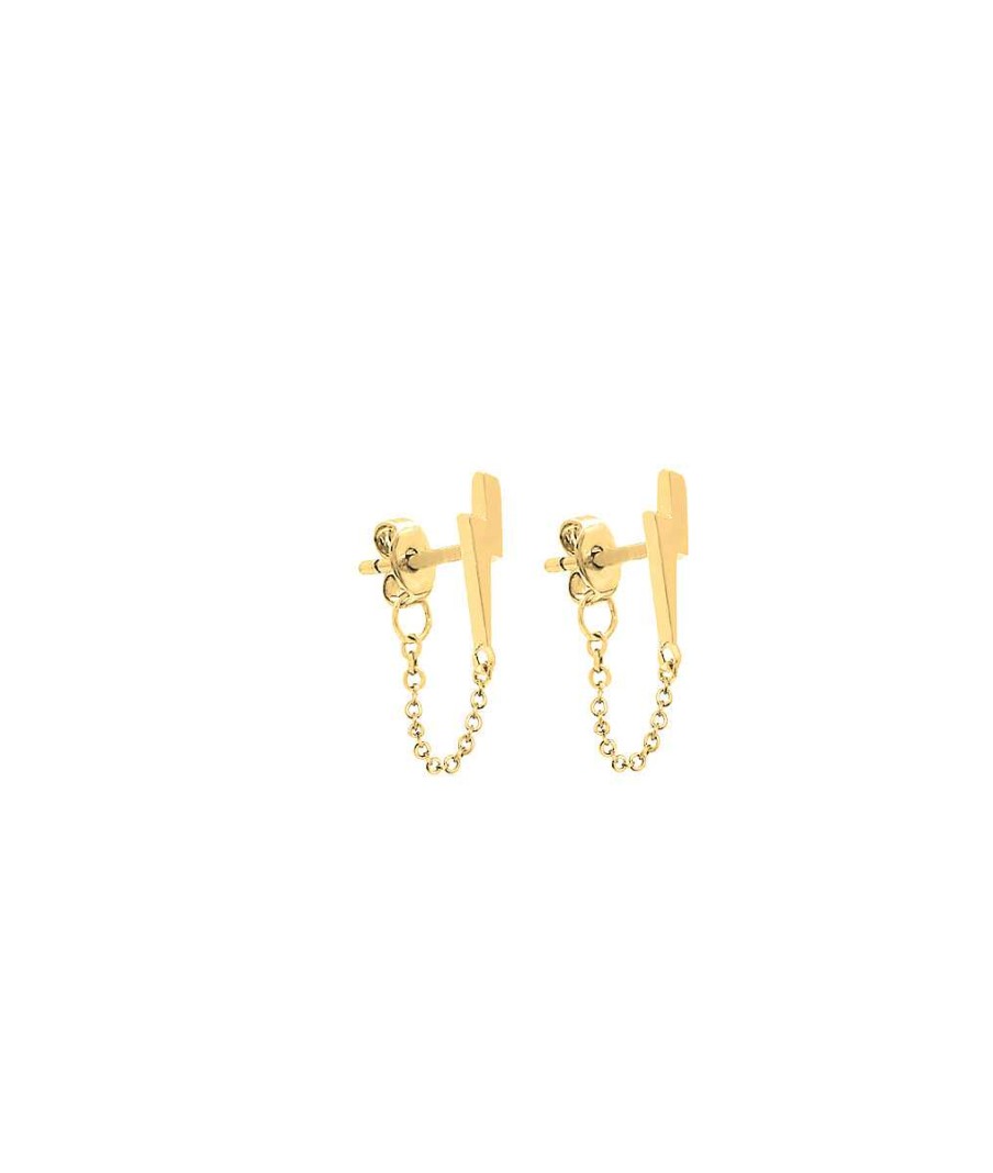 Boucles D'Oreilles Femme L'Atelier d'Amaya | Boucles D'Oreilles Puces Clair Et Cha Ne Plaqu Or