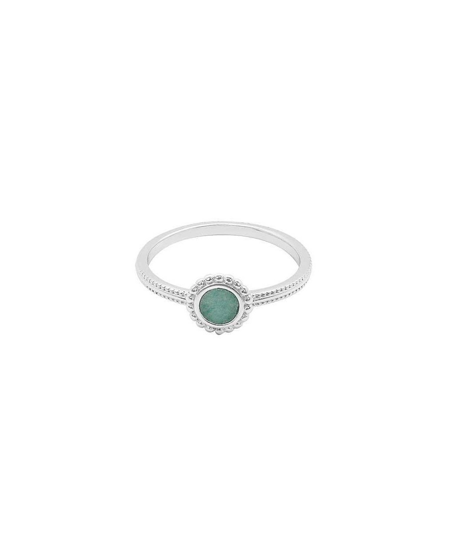 Bagues Femme L'Atelier d'Amaya | Bague Pastille Perl E Aventurine Argent 925