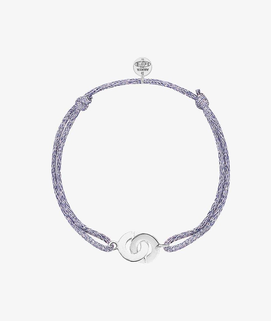 Bracelets Femme L'Atelier d'Amaya | Bracelet Cordon Scintillant Petits Anneaux Entrelac S Argent 925