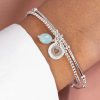 Bracelets Femme L'Atelier d'Amaya | Bracelet Deux Rangs M Daille Coeur Tress Et Amazonite Ovale