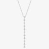 Colliers Femme L'Atelier d'Amaya | Collier Cha Ne Cravate Zircons Asym Triques Argent 925