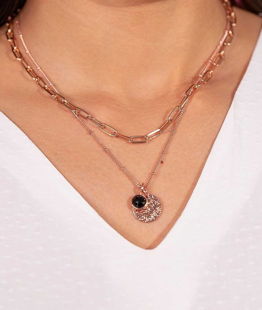 Colliers Femme L'Atelier d'Amaya | Collier Cha Ne Grands Maillons Pais Plaqu Or Rose